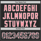 Custom Black Medium Pink White-Steel Gray Digital Camo Two Tone Authentic Baseball Jersey