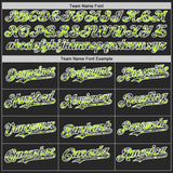 Custom Black Neon Green-White Digital Camo Two Tone Authentic Baseball Jersey