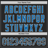 Custom Black Blue White-Steel Gray Digital Camo Two Tone Authentic Baseball Jersey