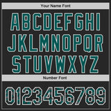 Custom Black Midnight Green White-Steel Gray Digital Camo Two Tone Authentic Baseball Jersey