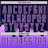 Custom Black Purple-White Melting Rave Psychedelic Galaxy Space Lace Neck Hockey Jersey