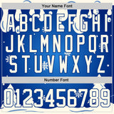 Custom Royal-Cream Melting Snow Lace Neck Hockey Jersey