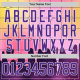 Custom Pink Purple Yellow-White Melting Rave Psychedelic Checkerboard Lace Neck Hockey Jersey