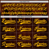 Custom Brown-Gold Melting Foodie Chocolate Lace Neck Hockey Jersey