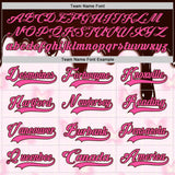 Custom Brown-Pink Melting Foodie Chocolate Lace Neck Hockey Jersey