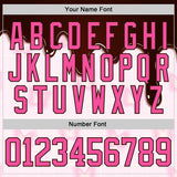 Custom Brown-Pink Melting Foodie Chocolate Lace Neck Hockey Jersey
