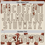 Custom Cream Brown-White Melting Foodie Chocolate Lace Neck Hockey Jersey