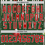 Custom Green Red-White Melting Rave Christmas Lace Neck Hockey Jersey
