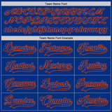 Custom Royal Orange-White New York NY City Skyline State Pride Paint Splatter Lace Neck Hockey Jersey