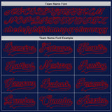 Custom Navy Red-White New York NY City Skyline State Pride Paint Splatter Lace Neck Hockey Jersey