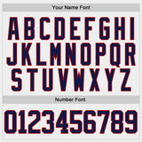 Custom White Navy-Red Washington DC WA City Skyline State Pride Paint Splatter Lace Neck Hockey Jersey