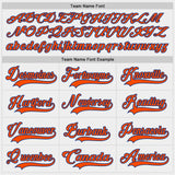 Custom White Orange-Royal Dallas TX City Skyline State Pride Paint Splatter Lace Neck Hockey Jersey