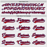 Custom White Red-Royal Philadelphia PA City Skyline State Pride Paint Splatter Lace Neck Hockey Jersey