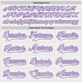 Custom White-Purple Miami FL City Skyline State Pride Paint Splatter Lace Neck Hockey Jersey