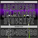 Custom Stitched Black Purple Neon Yellow Gray-White Car Racing Motorsport Pullover Sweatshirt Hoodie