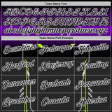 Custom Stitched Black Purple Neon Yellow Gray-White Car Racing Motorsport Pullover Sweatshirt Hoodie