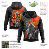 Custom Stitched Black Red Orange Gray-Yellow Car Racing Tire Mark Motorsport Pullover Sweatshirt Hoodie