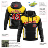 Custom Stitched Black Red Yellow Gray-White Car Racing Floral Motorsport Pullover Sweatshirt Hoodie