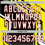 Custom Stitched Black White Yellow Gray-Red Car Racing Motorsport Pullover Sweatshirt Hoodie
