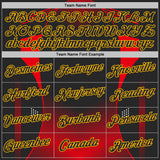 Custom Stitched Black Fire Red-Gold Car Racing Motorsport Pullover Sweatshirt Hoodie