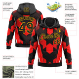 Custom Stitched Black Red-Gold Car Racing Geometric Motorsport Pullover Sweatshirt Hoodie