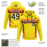 Custom Stitched Yellow Black Red-White Car Racing Motorsport Pullover Sweatshirt Hoodie