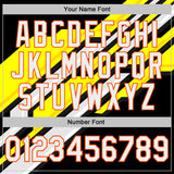 Custom Stitched Black White Yellow Gray-Orange Car Racing Motorsport Pullover Sweatshirt Hoodie