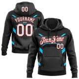 Custom Stitched Black White Blue-Red Car Racing Motorsport Pullover Sweatshirt Hoodie