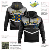 Custom Stitched Black US Navy Blue Gray Red-Gold Car Racing Motorsport Pullover Sweatshirt Hoodie