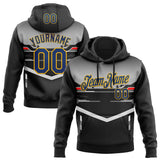 Custom Stitched Black US Navy Blue Gray Red-Gold Car Racing Motorsport Pullover Sweatshirt Hoodie