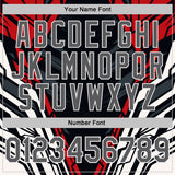 Custom Stitched Black Steel Gray Red-White Car Racing Motorsport Pullover Sweatshirt Hoodie