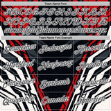 Custom Stitched Black Steel Gray Red-White Car Racing Motorsport Pullover Sweatshirt Hoodie