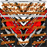 Custom Stitched Black Crimson Gray-Gold Car Racing Abstract Motorsport Pullover Sweatshirt Hoodie