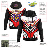 Custom Stitched Black Purple Red Gray-Gold Car Racing Motorsport Pullover Sweatshirt Hoodie