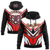 Custom Stitched Black Purple Red Gray-Gold Car Racing Motorsport Pullover Sweatshirt Hoodie