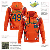 Custom Stitched Orange US Navy Blue Black-Gold Car Racing Motorsport Pullover Sweatshirt Hoodie