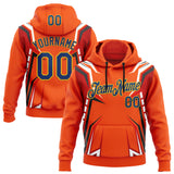 Custom Stitched Orange US Navy Blue Black-Gold Car Racing Motorsport Pullover Sweatshirt Hoodie