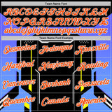 Custom Stitched Black Orange Blue Yellow-White Car Racing Motorsport Pullover Sweatshirt Hoodie