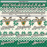 Custom Kelly Green Cream-Black Christmas Retro Reindeer Pullover Sweatshirt Hoodie