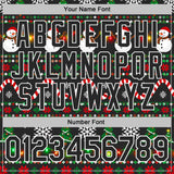 Custom Black-White Christmas Snowman Neon Pullover Sweatshirt Hoodie