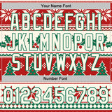Custom Cream Red-Kelly Green Christmas Tree Pullover Sweatshirt Hoodie