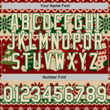 Custom Red Cream-Kelly Green Christmas Santa Claus Pullover Sweatshirt Hoodie