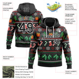 Custom Black-White Christmas Ugly Sweater Pullover Sweatshirt Hoodie