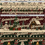 Custom Brown-City Cream Christmas Cottage Pullover Sweatshirt Hoodie