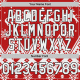 Custom Red White-Black Christmas Santa Claus Pullover Sweatshirt Hoodie