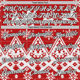 Custom Red White-Black Christmas Santa Claus Pullover Sweatshirt Hoodie