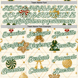 Custom Cream-Green Christmas Tree Pullover Sweatshirt Hoodie