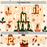 Custom Cream-Bay Orange Christmas Tree Pullover Sweatshirt Hoodie