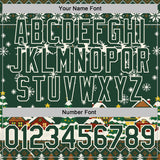 Custom Green-Cream Christmas Village Pullover Sweatshirt Hoodie