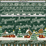 Custom Green-Cream Christmas Village Pullover Sweatshirt Hoodie